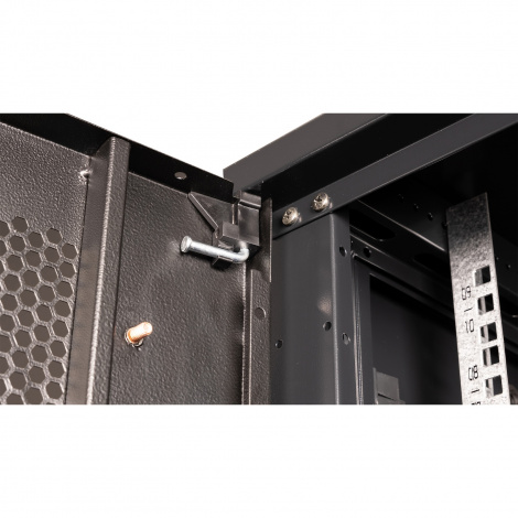 Шкаф 19" телекоммуникационный настенный, 9U 501x600х450 мм, дверь перфорация, черный